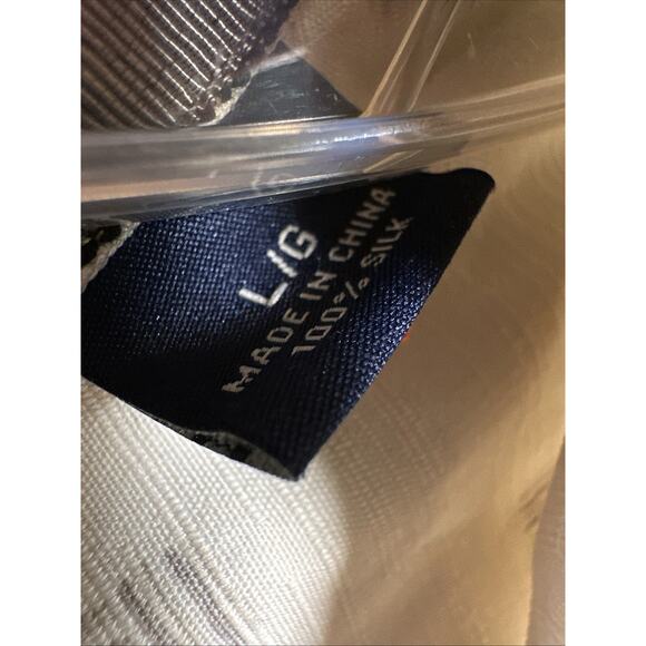 Tommy Bahama Silk Button Down Mens Large Cream Geo Print 90's Y2K Tropical Beach - Picture 7 of 9